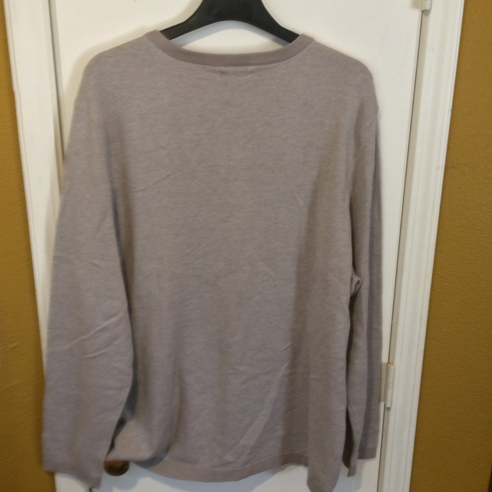 Alfani men's XXL "cave grey" button down long sleeve thermal crewneck sweater - Picture 5 of 5